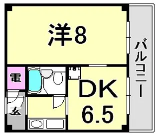 兵庫県神戸市中央区脇浜町3丁目【マンション】の間取り