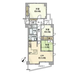 ワコーレ本山田中町【3階】の間取り