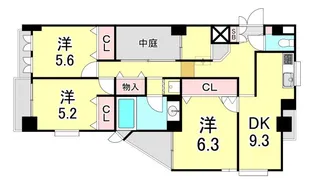 兵庫県西宮市石刎町【マンション】の間取り