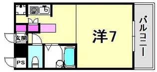 ペアコート仁川【1階】の間取り