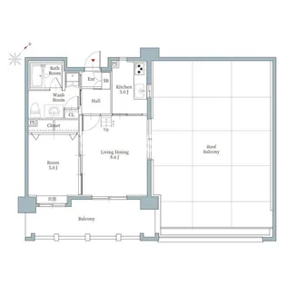 リアンシエルブルー東比恵【11階】の間取り