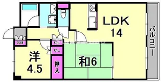 兵庫県尼崎市南武庫之荘6丁目【マンション】の間取り