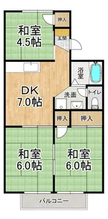 フジハイツ【2階】の間取り