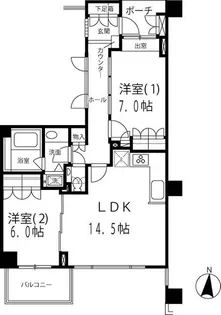 下北沢パークハウス【2階】の間取り