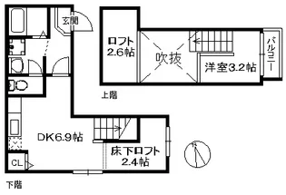 ポラリス西新の間取り