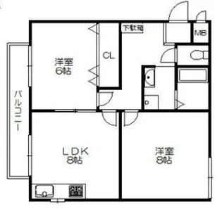 兵庫県西宮市大谷町【マンション】の間取り
