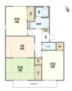 フレマリール高苗代【1階】の間取り