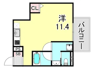 ワコーレヴィータ下沢通【7階】の間取り