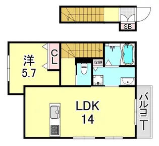 アコード岡本【2階】の間取り