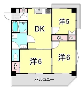 グリーンライフ北夙川【3階】の間取り
