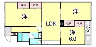 上高丸北住宅【10階】の間取り