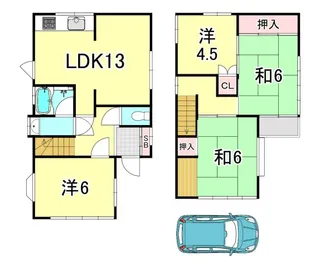 兵庫県西宮市愛宕山【一戸建】の間取り