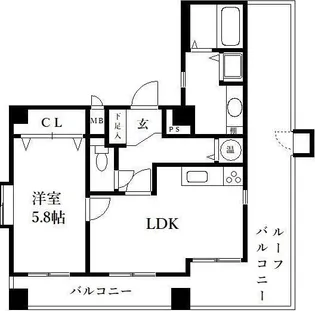 じゅうグランドモア薬院Ⅱ【7階】の間取り