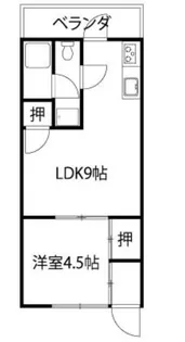 ヨークンハウス板宿【2階】の間取り