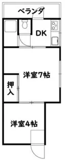 ヨークンハウス板宿【2階】の間取り