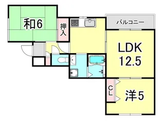 兵庫県西宮市大谷町【マンション】の間取り