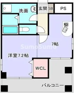 アビタシオン島之内【7階】の間取り