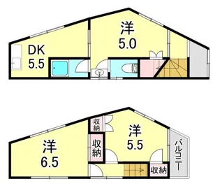 兵庫県神戸市兵庫区滝山町【一戸建】の間取り