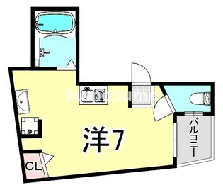 1Rの間取り画像