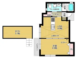 セイントエスペランサ月見山【2階】の間取り