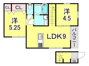 兵庫県神戸市長田区房王寺町3丁目【アパート】の間取り