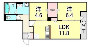 マンション RIKO塚口【1階】の間取り