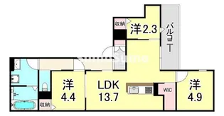 RIKO塚口【2階】の間取り