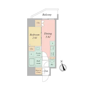 セレニテ日本橋エクラ【3階】の間取り