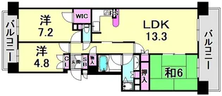 兵庫県神戸市中央区熊内町5丁目【マンション】の間取り