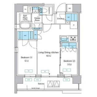 プレディアコート三軒茶屋【2階】の間取り