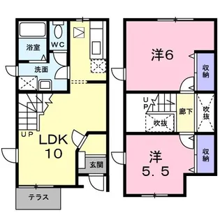 コーポ寒田の間取り
