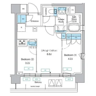 プレディアコート三軒茶屋【7階】の間取り
