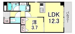 CASA MADONNA Ⅶ【2階】の間取り