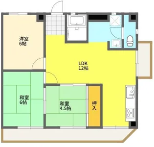 リアルティ大久保駅前【5階】の間取り