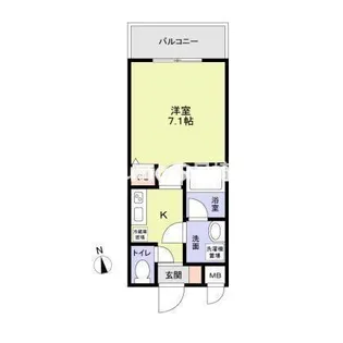 1Kの間取り画像