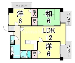 兵庫県尼崎市武庫町4丁目【マンション】の間取り