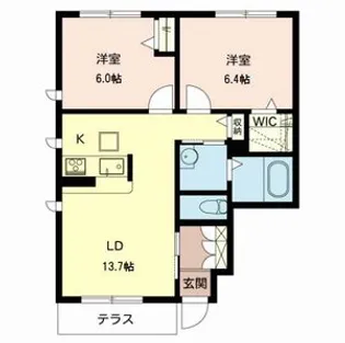 シャーメゾン坂上【1階】の間取り