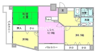 福岡県福岡市城南区荒江1丁目【マンション】の間取り