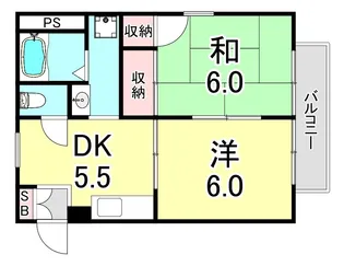 イーストハイツ【2階】の間取り