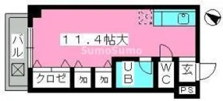 インペリアルヒルズ高宮【3階】の間取り