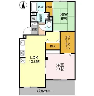 兵庫県宝塚市鹿塩1丁目【アパート】の間取り