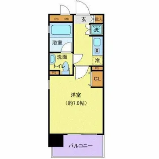 アクロス目黒【11階】の間取り