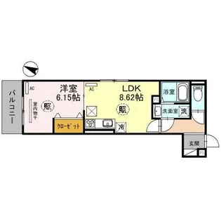 兵庫県神戸市中央区旗塚通3丁目【アパート】の間取り