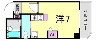 大阪府大阪市浪速区戎本町1丁目【マンション】の間取り
