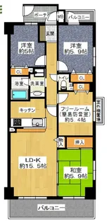 リベール須磨妙法寺【4階】の間取り