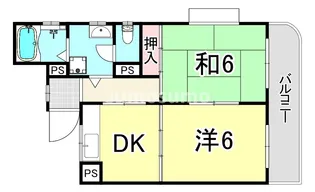 兵庫県尼崎市塚口町3丁目【アパート】の間取り