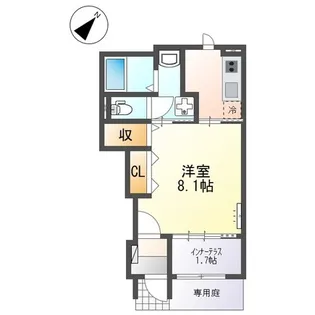 1Kの間取り画像