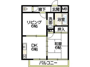 兵庫県明石市上ノ丸2丁目【アパート】の間取り