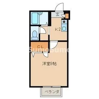 アネックス西新【1階】の間取り