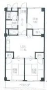 パークサイド武庫川【2階】の間取り